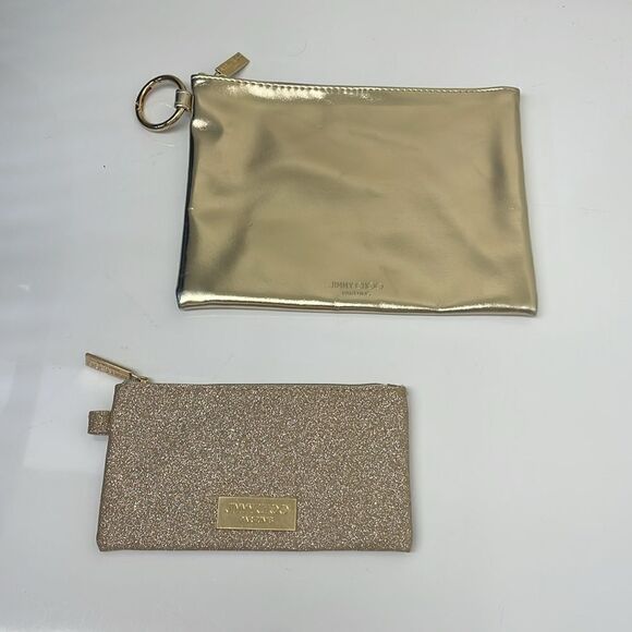 Jimmy Choo Gold and Sparkly Double Pouch - Picture 2 of 4
